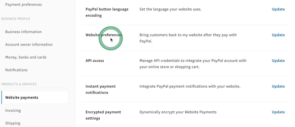 找到“Website preferences”