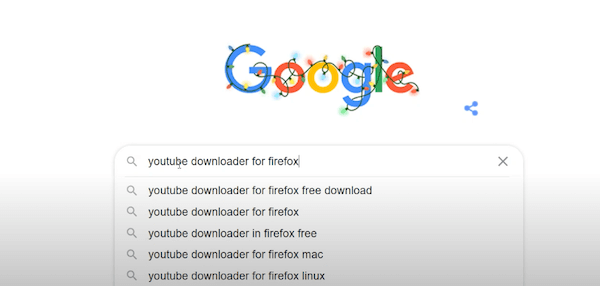 谷歌搜索“download youTube for firefox”